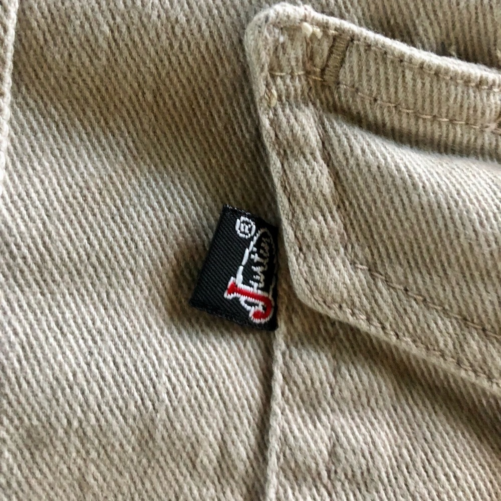 Justin Khaki Work Shirt/Shirt Jacket - Size 2XL (EUC) - Picture 2 of 8